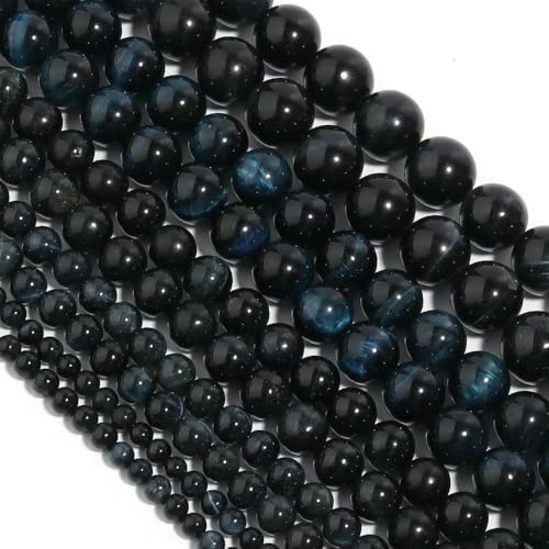 1 Strang natürliche Tigerauge-Steinperlen, mehrfarbig, runde, lose Abstandsperlen, 4–12 mm, für die Schmuckherstellung, DIY-Armbandzubehör, dunkelblau, 12 mm 1 Strang natürliche Tigerauge-Steinperlen, mehrfarbig, runde, lose Abstandsperlen, 4–12 mm, für die Schmuckherstellung, DIY-Armbandzubehör, dunkelblau, 12 mm von TBSKUY