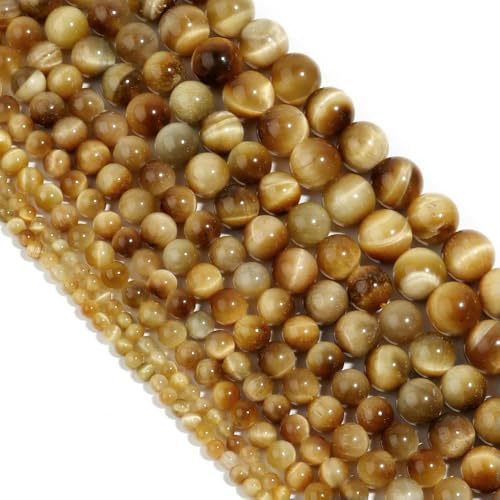1 Strang natürliche Tigerauge-Steinperlen, mehrfarbig, runde, lose Abstandsperlen, 4–12 mm, für die Schmuckherstellung, DIY-Armbandzubehör, goldfarben, 12 mm 1 Strang natürliche Tigerauge-Steinperlen, mehrfarbig, runde, lose Abstandsperlen, 4–12 mm, für die Schmuckherstellung, DIY-Armbandzubehör, goldfarben, 12 mm von TBSKUY