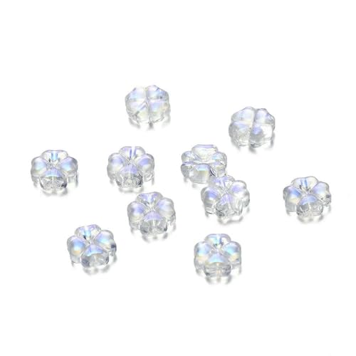 10/20 Stück 10 mm tschechische Lampwork-Kristallblumen-Abstandsperlen, flache, runde, lose Perlen für DIY-Schmuckherstellung, Zubehör, Zubehör, AB weiß, 10 Stück 10/20 Stück 10 mm tschechische Lampwork-Kristallblumen-Abstandsperlen, flache, runde, lose Perlen für DIY-Schmuckherstellung, Zubehör, Zubehör, AB weiß, 10 Stück von TBSKUY