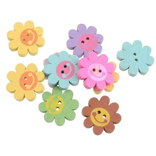 10/50 Stück Blumen-Holzknöpfe mit 2 Löchern für Scrapbooking, Basteln, DIY, Baby, Kinder, Kleidung, Nähzubehör, Knopfdekoration, 2, 22 mm, 50 Stück 10/50 Stück Blumen-Holzknöpfe mit 2 Löchern für Scrapbooking, Basteln, DIY, Baby, Kinder, Kleidung, Nähzubehör, Knopfdekoration, 2, 22 mm, 50 Stück von TBSKUY