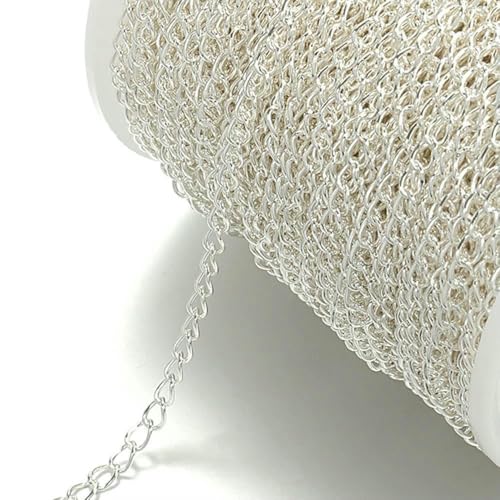 10 Meter/Rolle Edelstahlketten 2/3/5 mm Goldketten für Armbandverlängerungsketten DIY-Schmuckkomponenten Kein Verblassen - 10 Meter - Silber - 2 x 3,0 mm 10 Meter/Rolle Edelstahlketten 2/3/5 mm Goldketten für Armbandverlängerungsketten DIY-Schmuckkomponenten Kein Verblassen - 10 Meter - Silber - 2 x 3,0 mm von TBSKUY