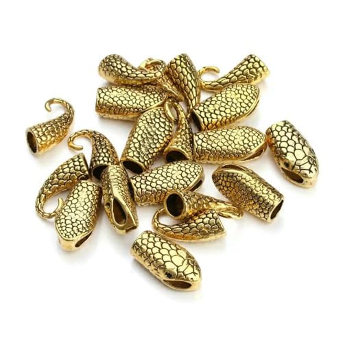 10 Satz/Los 7 mm antike Schlangenform-Verschlüsse Lederband Armband Halskette Verbinder Endkappe für DIY Schmuckherstellung-Gold 10 Satz/Los 7 mm antike Schlangenform-Verschlüsse Lederband Armband Halskette Verbinder Endkappe für DIY Schmuckherstellung-Gold von TBSKUY