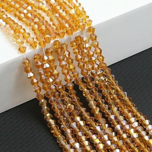 10 Stränge Bicone-Kristallglasperlen, 4,0 mm facettierte Kristallperlen-Anhänger für DIY-Armbandringe, Schmuckherstellungsset, AB 10 Stränge, 10 Stränge 4,0 mm von TBSKUY