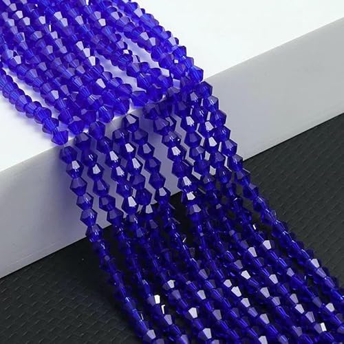 10 Stränge Bicone-Kristallglasperlen, 4,0 mm facettierte Kristallperlen-Anhänger für DIY-Armbandringe, Schmuckherstellungsset, Königsblau, 10 Stränge, 10 Stränge, 4,0 mm von TBSKUY