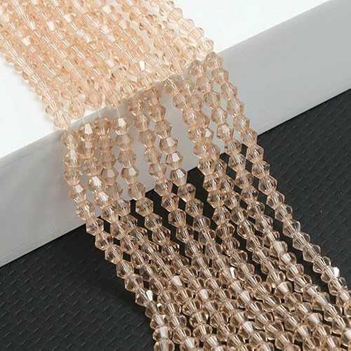 10 Stränge Bicone-Kristallglasperlen, 4,0 mm facettierte Kristallperlen-Anhänger für DIY-Armbandringe, Schmuckherstellungsset, braun, 10 Stränge, 10 Stränge, 4,0 mm von TBSKUY