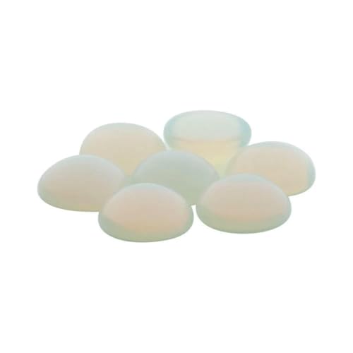 10 Stück/Los 4–12 mm runde Naturstein-Cabochons-Perlen für DIY-Ringe, Ohrringe, Armbänder, Halsketten, Schmuckzubehör, Opal, 6 mm von TBSKUY