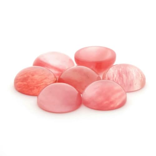 10 Stück/Los 4–12 mm runde Naturstein-Cabochons-Perlen für DIY-Ringe, Ohrringe, Armbänder, Halsketten, Schmuckzubehör, Wassermelone, 8 mm von TBSKUY