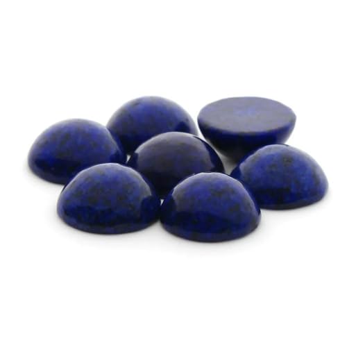 10 Stück/Los 4–12 mm runde Naturstein-Cabochons für DIY-Ringe, Ohrringe, Armbänder, Halsketten, Schmuckzubehör, Lazuli, 10 mm von TBSKUY