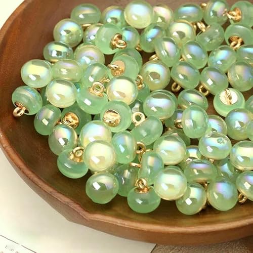 10 Stück 10 mm Schaftglanzknopf für Kleidung, Hemd, Kunstperlen, Augenballknöpfe, Frau, dekorativ, Mini, Nähen, DIY, Strickjacke, 4–10 mm, 10 Stück von TBSKUY