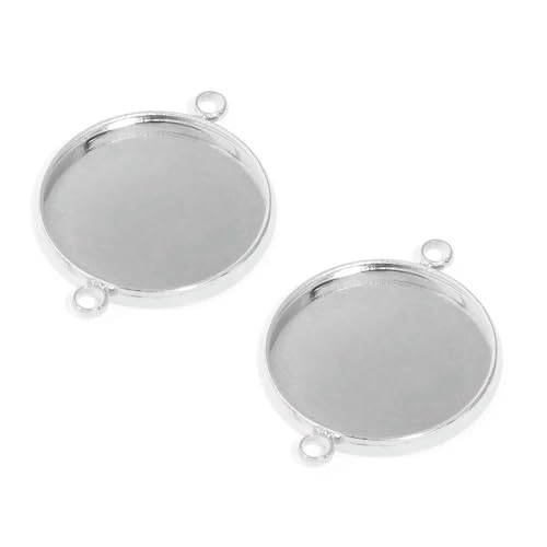10 Stück runde Cameo-Cabochon-Basisschalen aus Eisen, blank, 10 mm, 12 mm, 14,0 mm, 16 mm, 18 mm, 20 mm, 25 mm, Charms, Armband-Anschlussteile, Silber, 20 mm 10 Stück runde Cameo-Cabochon-Basisschalen aus Eisen, blank, 10 mm, 12 mm, 14,0 mm, 16 mm, 18 mm, 20 mm, 25 mm, Charms, Armband-Anschlussteile, Silber, 20 mm von TBSKUY