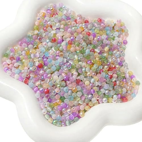 10 g/Beutel, 4,0 mm, hochwertige Katzenaugen-Rocailles, bunte, lose Glasperlen für Halsketten, Armbänder, DIY-Schmuckherstellung, Basteln, Farbe 10 10 g/Beutel, 4,0 mm, hochwertige Katzenaugen-Rocailles, bunte, lose Glasperlen für Halsketten, Armbänder, DIY-Schmuckherstellung, Basteln, Farbe 10 von TBSKUY