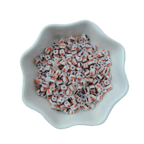 10 g 4,0 mm Streifen rundes Loch Mode Tschechische Glas Rocailles Perlen für Schmuckherstellung DIY handgemachte Stickerei/Halskette -04-4,0 mm 10 g von TBSKUY