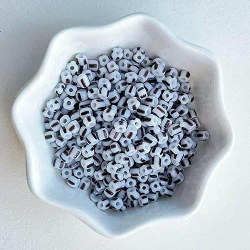 10 g 4,0 mm Streifen rundes Loch Mode Tschechische Glas Rocailles Perlen für Schmuckherstellung DIY handgemachte Stickerei/Halskette -10-4,0 mm 10 g von TBSKUY