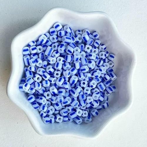10 g 4,0 mm Wassermelonen-Glasperlen, Charms, Abstandshalter, Streifenperlen für Schmuckherstellung, DIY, Handarbeiten, handgefertigtes Nähen – 09–10 g von TBSKUY