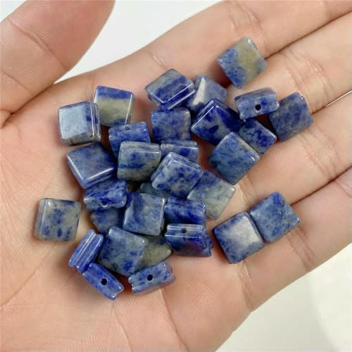 10 mm flache quadratische natürliche Tigerauge-Pyrit-Amazonit-Amethyste, lose Abstandsperlen für die Schmuckherstellung, Armbänder, DIY-Zubehör, Sodalith, 30 Stück 10 mm flache quadratische natürliche Tigerauge-Pyrit-Amazonit-Amethyste, lose Abstandsperlen für die Schmuckherstellung, Armbänder, DIY-Zubehör, Sodalith, 30 Stück von TBSKUY