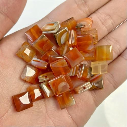 10 mm flache quadratische natürliche Tigerauge-Pyrit-Amazonit-Amethyste, lose Abstandsperlen für die Schmuckherstellung, Armbänder, DIY-Zubehör – Roter Achat – 30 Stück 10 mm flache quadratische natürliche Tigerauge-Pyrit-Amazonit-Amethyste, lose Abstandsperlen für die Schmuckherstellung, Armbänder, DIY-Zubehör – Roter Achat – 30 Stück von TBSKUY