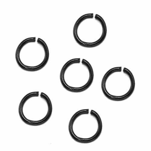 100–200 Stück Edelstahl-Spaltringe, schwarz, offene Biegeringe, Verbindungsstück, DIY-Halsketten-Armbandherstellung, Schmuckzubehör – 6 mm, schwarz, 100 Stück 100–200 Stück Edelstahl-Spaltringe, schwarz, offene Biegeringe, Verbindungsstück, DIY-Halsketten-Armbandherstellung, Schmuckzubehör – 6 mm, schwarz, 100 Stück von TBSKUY