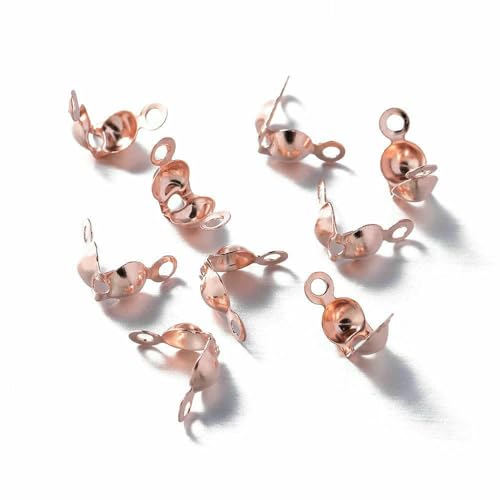 100–200 Stück Verbinderverschluss, 4 x 7 mm, Kugelkette, Kalotte, Endcrimps, Perlen, Verbinderkomponenten für DIY-Schmuckherstellung, Roségold, 100 Stück 100–200 Stück Verbinderverschluss, 4 x 7 mm, Kugelkette, Kalotte, Endcrimps, Perlen, Verbinderkomponenten für DIY-Schmuckherstellung, Roségold, 100 Stück von TBSKUY