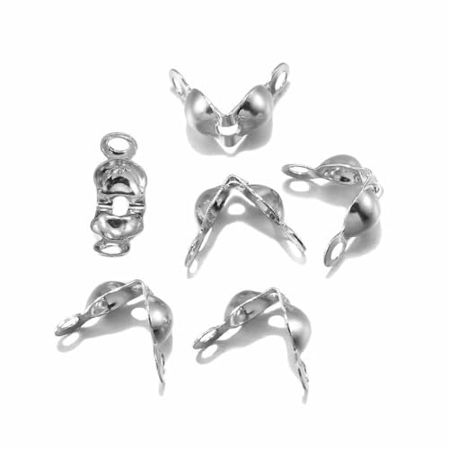 100–200 Stück Verbinderverschluss, 4 x 7 mm, Kugelkette, Kalotte, Endcrimps, Perlen, Verbinderkomponenten für die DIY-Schmuckherstellung, Zubehör, Rhodium, 100 Stück 100–200 Stück Verbinderverschluss, 4 x 7 mm, Kugelkette, Kalotte, Endcrimps, Perlen, Verbinderkomponenten für die DIY-Schmuckherstellung, Zubehör, Rhodium, 100 Stück von TBSKUY