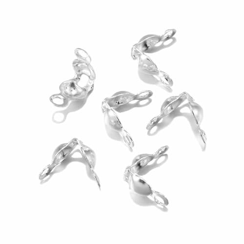 100–200 Stück Verbinderverschluss, 4 x 7 mm, Kugelkette, Kalotte, Endcrimps, Perlen, Verbinderkomponenten für die DIY-Schmuckherstellung, Zubehör, Silber, 100 Stück 100–200 Stück Verbinderverschluss, 4 x 7 mm, Kugelkette, Kalotte, Endcrimps, Perlen, Verbinderkomponenten für die DIY-Schmuckherstellung, Zubehör, Silber, 100 Stück von TBSKUY