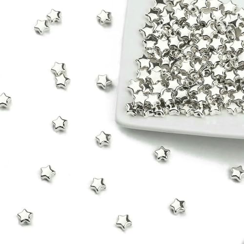 100–400 Stück goldfarbene Perlen, 4,0 mm, 6 mm, CCB, Würfel, Krone, Herz, Anhänger, Stern, Abstandshalter, lose Perlen für Liebesschmuck, Armbänder, DIY, S-Stern, 6 mm, Weiß K-400 Stück 100–400 Stück goldfarbene Perlen, 4,0 mm, 6 mm, CCB, Würfel, Krone, Herz, Anhänger, Stern, Abstandshalter, lose Perlen für Liebesschmuck, Armbänder, DIY, S-Stern, 6 mm, Weiß K-400 Stück von TBSKUY