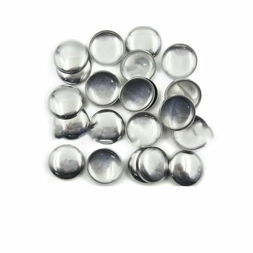 100 Sets Nr. 16–60 Stoffknöpfe mit Bezug, runde Brotform, Stoffknöpfe für handgefertigte DIY-Stoffaccessoires, L16 (0,95 cm), Rückseite von TBSKUY