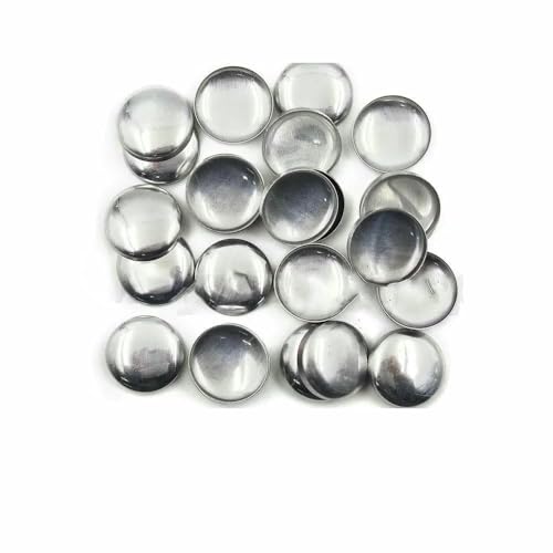 100 Sets Nr. 16–60 Stoffknöpfe mit Bezug, runde Brotform, Stoffknöpfe für handgefertigte DIY-Stoffaccessoires, L36 (2,15 cm), Rückseite von TBSKUY