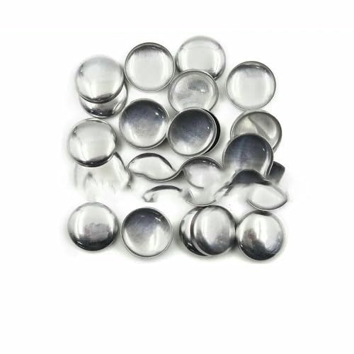 100 Sets Nr. 16–60 Stoffknöpfe mit Bezug, runde Brotform, Stoffknöpfe für handgefertigte DIY-Stoffaccessoires, L44 (2,75 cm), Rückseite von TBSKUY