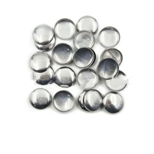 100 Sets Nr. 16–60 Stoffknöpfe mit Überzug, runde Brotform, Stoffknöpfe für handgefertigte DIY-Stoffaccessoires, L40 (2,4 cm), flache Rückseite von TBSKUY