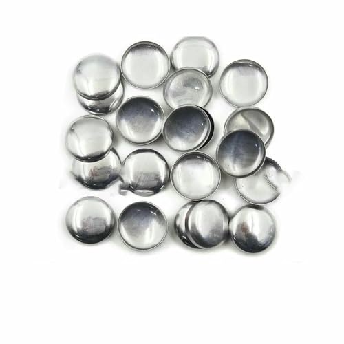 100 Sets Nr. 16–60 Stoffknöpfe mit Überzug, runde Brotform, Stoffknöpfe für handgefertigte DIY-Stoffaccessoires, L60 (3,75 cm), Drahtrückseite von TBSKUY