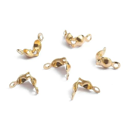 100 Stück/Los 4 x 7 mm Verschlussverbinder Kugelkette Kalotten Endcrimps Perlen Verbindungskomponenten für DIY Schmuckherstellung Zubehör-KC Gold 100 Stück/Los 4 x 7 mm Verschlussverbinder Kugelkette Kalotten Endcrimps Perlen Verbindungskomponenten für DIY Schmuckherstellung Zubehör-KC Gold von TBSKUY
