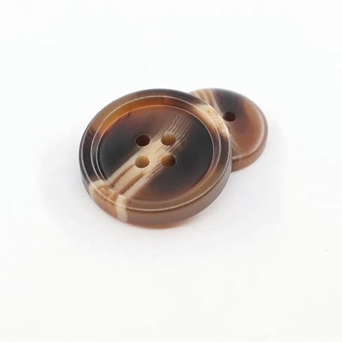 100 Stück/Set Imitation Hornharz 4 Löcher Knöpfe für Kleidung Pullover Anzug Mantel Vintage Dekoration Vintage Knopf DIY Zubehör-H07-20mm von TBSKUY