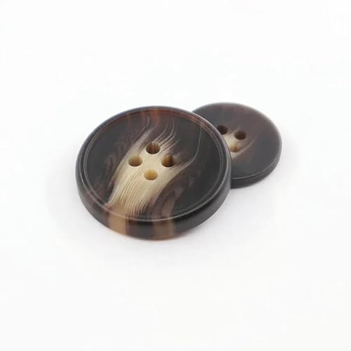 100 Stück/Set Imitation Hornharz 4 Löcher Knöpfe für Kleidung Pullover Anzug Mantel Vintage Dekoration Vintage Knopf DIY Zubehör-H19-23,0 mm von TBSKUY