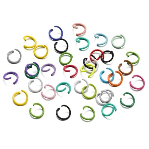 100 Stück 1,2 x 10 mm bunte offene Biegeringe, geteilter Biegeringverbinder für die Schmuckherstellung, DIY-Armband, Halskette, Ohrringzubehör, gemischt, 10 mm x 100 Stück 100 Stück 1,2 x 10 mm bunte offene Biegeringe, geteilter Biegeringverbinder für die Schmuckherstellung, DIY-Armband, Halskette, Ohrringzubehör, gemischt, 10 mm x 100 Stück von TBSKUY