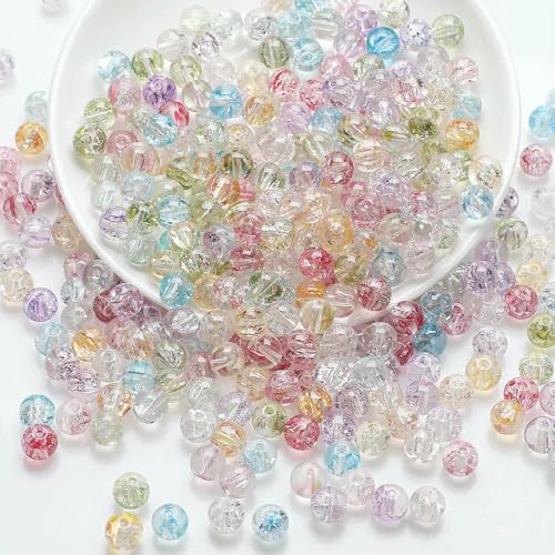 100 Stück 8 mm Glasperlen, Basteln, grafische farbige runde lose Abstandsperlen, Handarbeiten für Kristallschmuck, DIY-Armband-BJS 100 Stück 8 mm Glasperlen, Basteln, grafische farbige runde lose Abstandsperlen, Handarbeiten für Kristallschmuck, DIY-Armband-BJS von TBSKUY