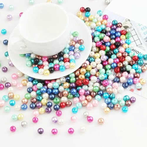 100 Stück 8 mm Glasperlen, Basteln, grafische farbige runde lose Abstandsperlen, Handarbeiten für Kristallschmuck, DIY-Armband-FZZ 100 Stück 8 mm Glasperlen, Basteln, grafische farbige runde lose Abstandsperlen, Handarbeiten für Kristallschmuck, DIY-Armband-FZZ von TBSKUY