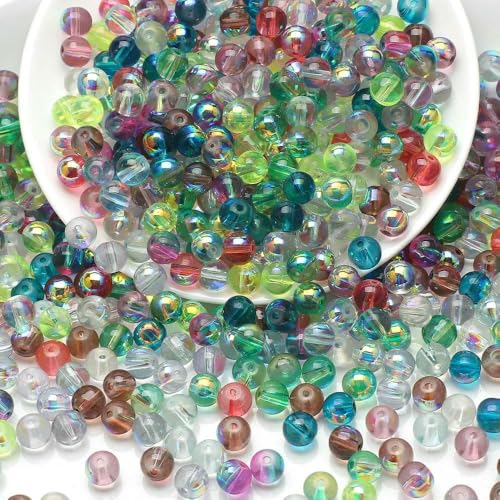 100 Stück 8 mm Glasperlen, Basteln, grafische farbige runde lose Abstandsperlen, Handarbeiten für Kristallschmuck, DIY-Armband-GZAB 100 Stück 8 mm Glasperlen, Basteln, grafische farbige runde lose Abstandsperlen, Handarbeiten für Kristallschmuck, DIY-Armband-GZAB von TBSKUY