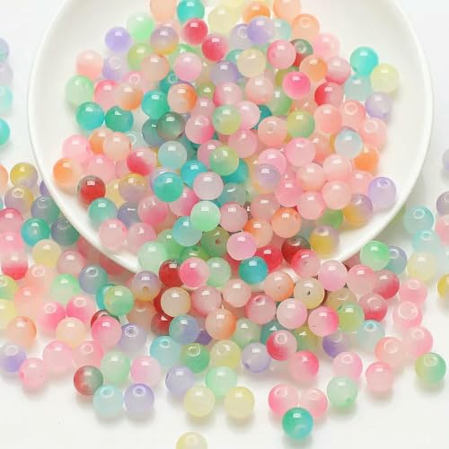 100 Stück 8 mm Glasperlen, Basteln, grafische farbige runde lose Abstandsperlen, Handarbeiten für Kristallschmuck, DIY-Armband-SSYL 100 Stück 8 mm Glasperlen, Basteln, grafische farbige runde lose Abstandsperlen, Handarbeiten für Kristallschmuck, DIY-Armband-SSYL von TBSKUY