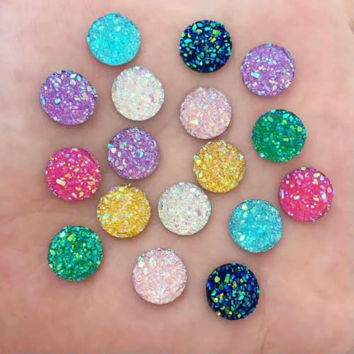 100 Stück Harz Bling Konvex Mineral 10mm Runde Flatback Strass Knöpfe Ornamente DIY Hochzeit Applikationen Handwerk W649-MIXED 100 Stück Harz Bling Konvex Mineral 10mm Runde Flatback Strass Knöpfe Ornamente DIY Hochzeit Applikationen Handwerk W649-MIXED von TBSKUY