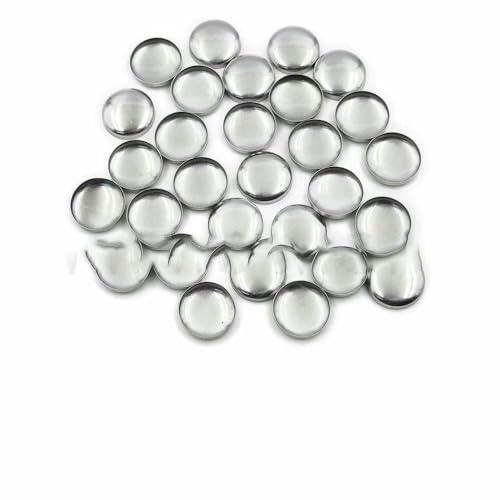 100 Stück Sets/Los Nr. 16–60 DIY handgefertigte Stoffknöpfe Brotform runder Stoffbezug Knopf Stoff Metall 4 Knöpfe auf der Rückseite-L32- Rückseite von TBSKUY