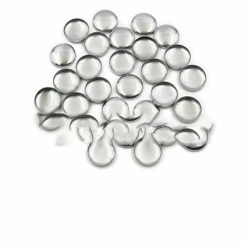 100 Stück Sets/Los Nr. 16–60 DIY handgefertigte Stoffknöpfe Brotform runder Stoffbezug Knopf Stoff Metall 4 Knöpfe auf der Rückseite-L44- Rückseite von TBSKUY