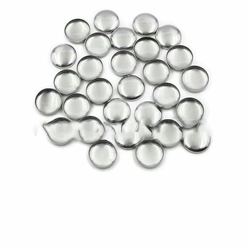 100 Stück Sets/Los Nr. 16–60 DIY handgefertigte Stoffknöpfe Brotform runder Stoffbezug Knopf Stoff Metall 4 Rückseitenknöpfe-L22-Flache Rückseite von TBSKUY