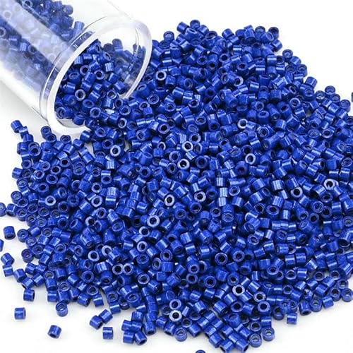 11/0 Mini-Glasperlen, 2000 Stück, kleine zylindrische Perlen für die Herstellung von DIY-Schmuck, Halsketten, Armbänder, Zubehör, 10 g/Rohr, PZ202, 1,6 mm, 2000 Stück, Flasche von TBSKUY