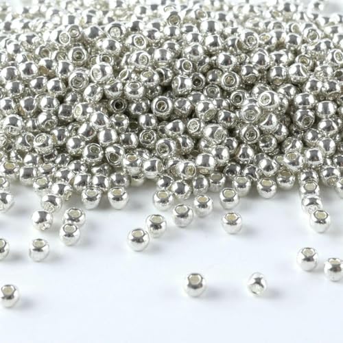11/0 metallische runde Perlen, Top-Rocailles-Perlen, 10 g/Tube, Schmuckzubehör, geeignet für verschiedene Heimwerkerarbeiten und andere Handarbeiten, CJ-563, 2 mm von TBSKUY