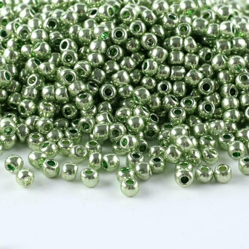 11/0 metallische runde Perlen, Top-Rocailles-Perlen, 10 g/Tube, Schmuckzubehör, geeignet für verschiedene Heimwerkerarbeiten und andere Handarbeiten, CJ-567, 2 mm von TBSKUY