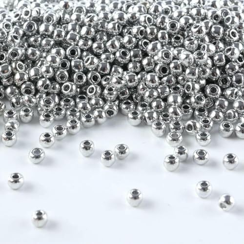 11/0 metallische runde Perlen, Top-Rocailles-Perlen, 10 g/Tube, Schmuckzubehör, geeignet für verschiedene Heimwerkerarbeiten und andere Handarbeiten, CJ-8701, 2 mm von TBSKUY