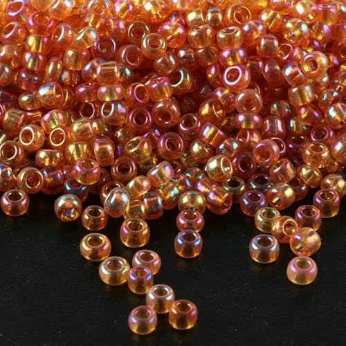 11/0 transparente Rocailles-Perlen-Zubehör, 10 g/Tube, geeignet für alle Arten von Bastelarbeiten usw. - CJ-531-2 mm von TBSKUY
