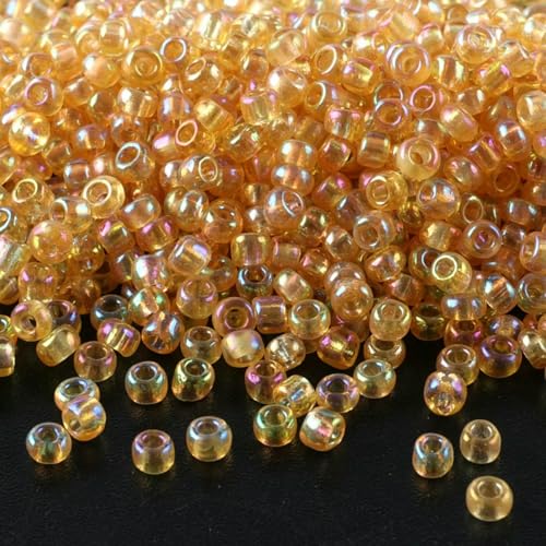 11/0 transparente Rocailles-Perlen-Zubehör, 10 g/Tube, geeignet für alle Arten von Bastelarbeiten usw. - CJ-534-2 mm von TBSKUY