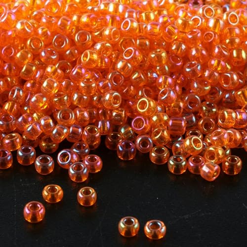 11/0 transparente Rocailles-Perlen-Zubehör, 10 g/Tube, geeignet für alle Arten von Bastelarbeiten usw. - CJ-536-2 mm von TBSKUY