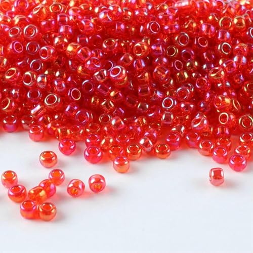 11/0 transparente Rocailles-Perlen-Zubehör, 10 g/Tube, geeignet für alle Arten von Bastelarbeiten usw. - CJ-537-2 mm von TBSKUY